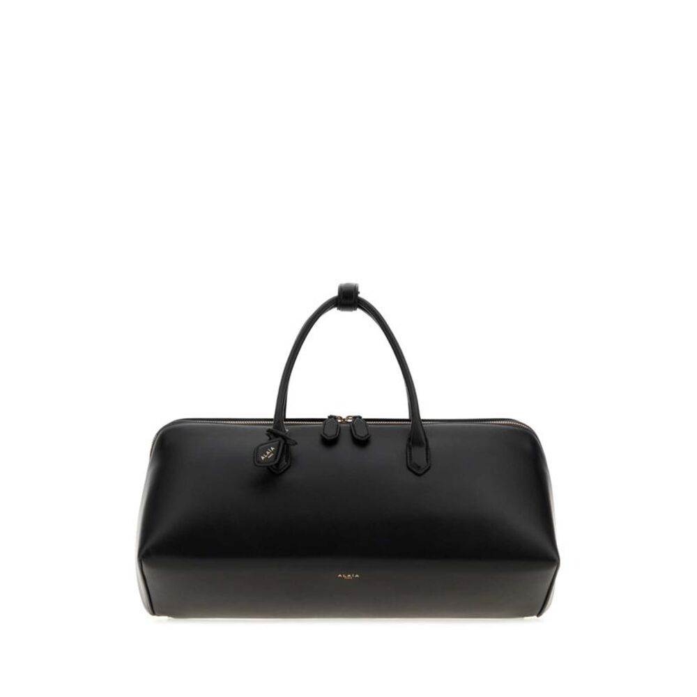 Alaia Women Black Leather Medium Delta Handbag